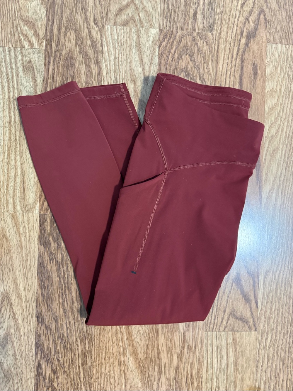 Lululemon Roasted Brown High-Waisted Active Leggings w/ Side Pockets size 12